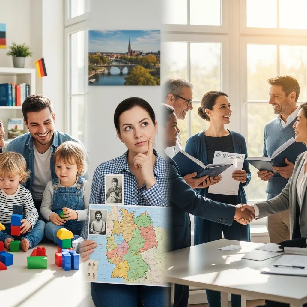 People of different ages and backgrounds symbolizing various routes to German citizenship